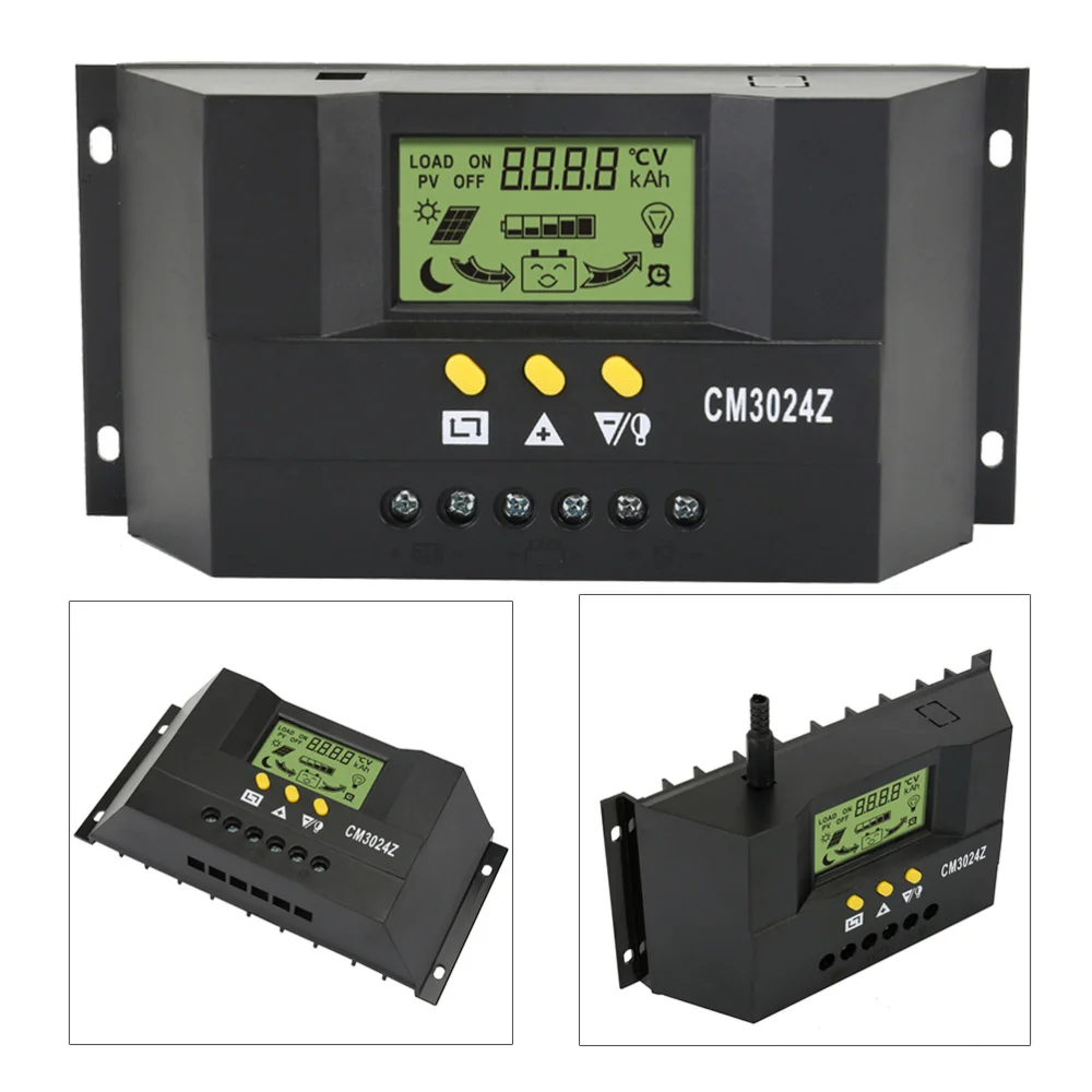 

CM3024Z 30A 12V/ 24V Solar Charge Controller Generator for Home Solar Panel Battery