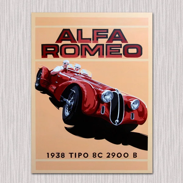 

Alfa Romeo 1938 Car Tin Sign Metal Sign Metal Poster Metal Decor Metal Painting Wall Sticker Wall Sign