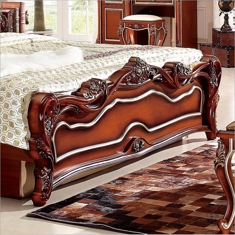 Высококачественная антикварная Европейская кровать французская 1 8 м king size