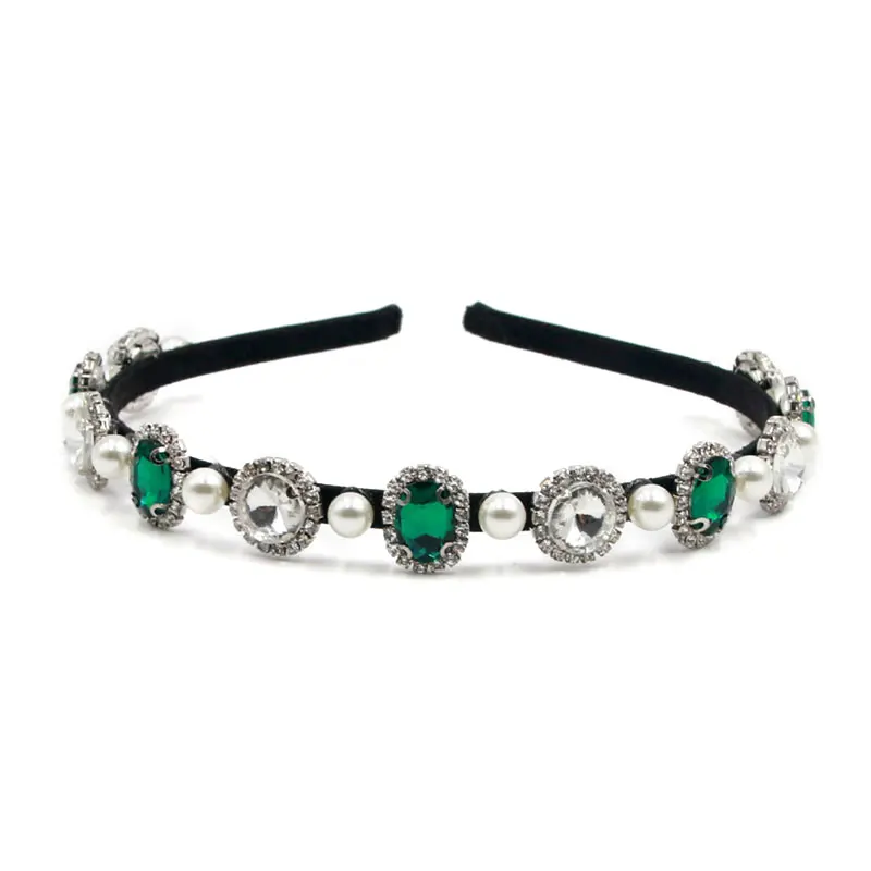 Женский ободок в стиле барокко Fioday винтажный со стразами и жемчугом элегантные