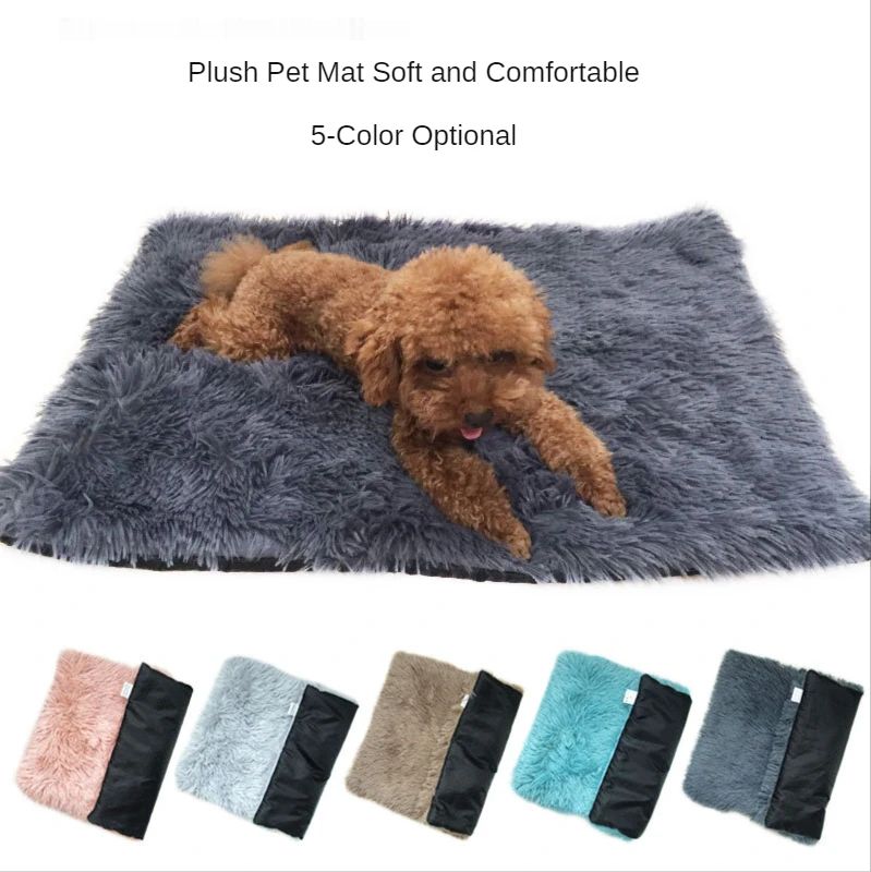 

Winter Dog Plush Warm Bed Autumn Rectangular Removable Cover Mats for Cat Mattress Cushion for Small Medium Large Pet Soft Bed