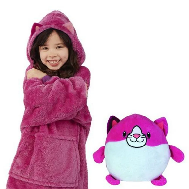 

JESSIC New Cute Pet Hoodie Polyester Car Pillow Hooded Children's Clothing Plush Animal Pet Shirt For Kids Xmas Birthday Gift