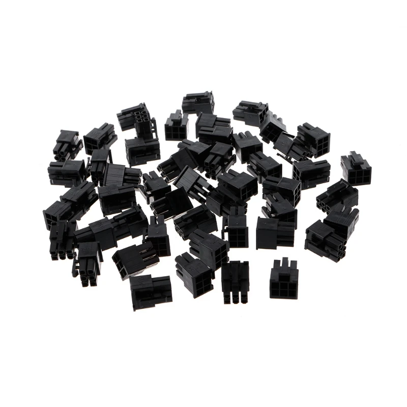 

50 Pcs 4.2mm 6P 6 Pin Male Power Connector For PC Computer PCI-E Plastic Shell