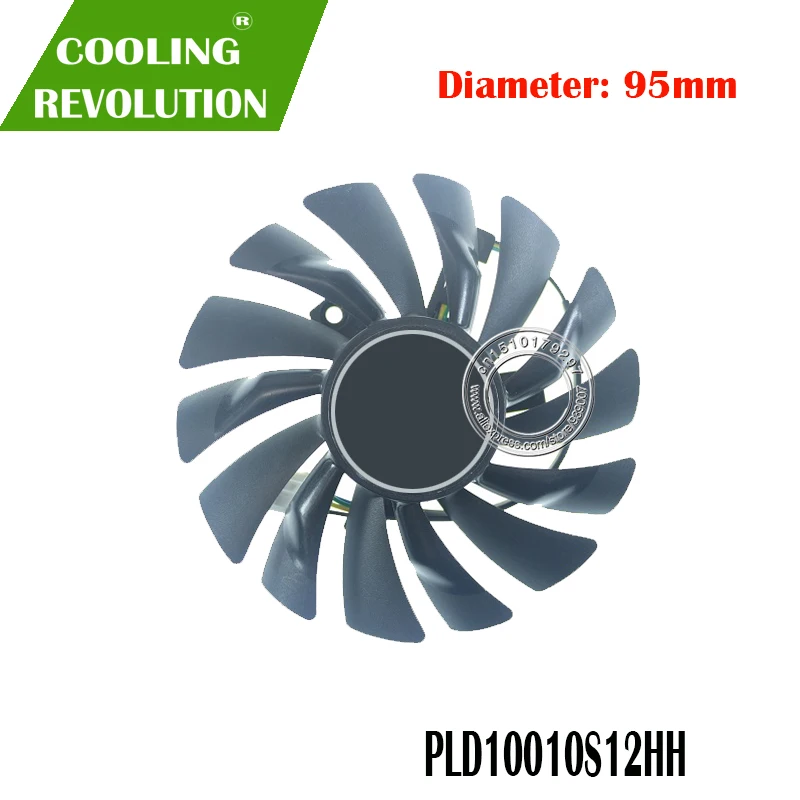 Вентилятор охлаждения PLD10010S12HH 12 В 0 40a 4Pin 95 мм GTX1070 Mini для видеокарт MSI GTX 1070 AERO