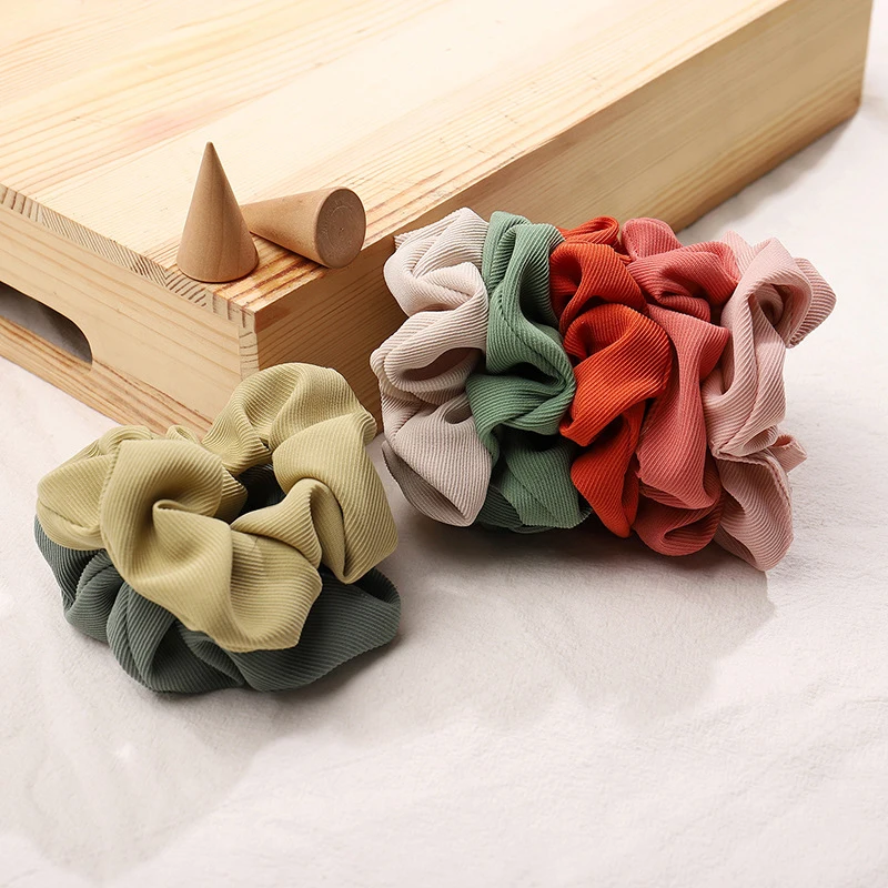 

Винтажные Однотонные резинки для волос, хлопковые резинки для волос для женщин, резинки для волос, завязка для девочек, держатель для конско...