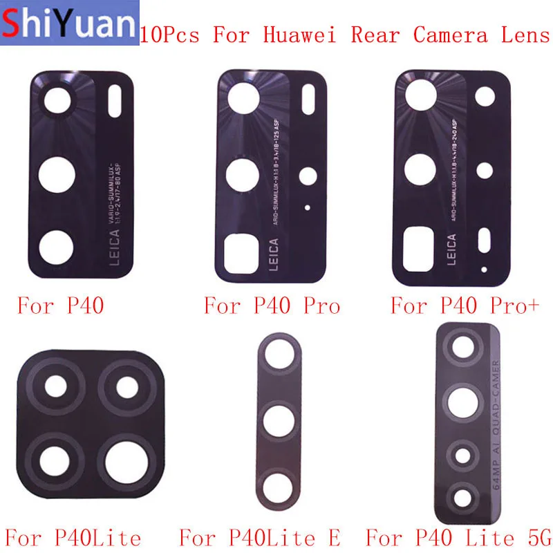 

10Pcs Back Rear Camera Lens Glass For Huawei P40 P40 Pro P40 Pro Plus P40 Lite P40 Lite E P40 Lite 5G Repair Parts