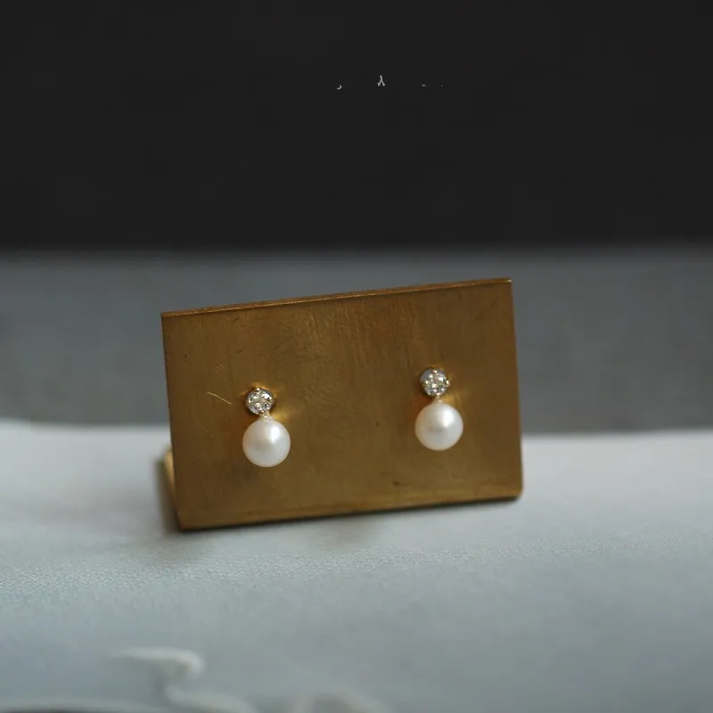 9K твердая Золотая капля жемчужная подвеска ювелирное изделие Минимальный