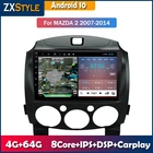 Автомагнитола на Android 10, мультимедийный плеер, стерео для Mazda 2 Demio 2007-2014, аудио, GPS-навигация, двойной Din BT WIFI CarPlay