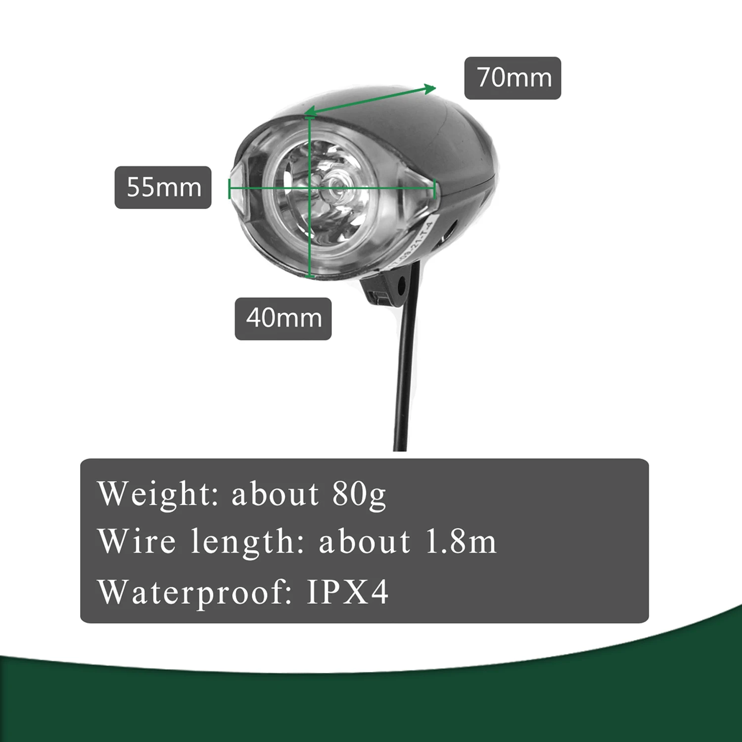 KT Wuxing Star Union Headlight 36V 48V Electrical Bicycle Conversion Kit Waterproof Front Light with Horn Function | Спорт и