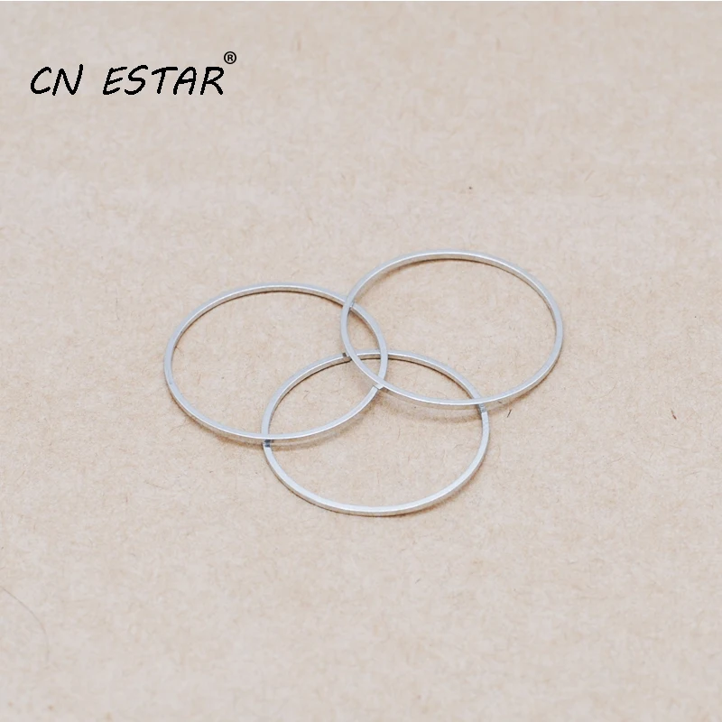 50 шт./лот геометрические аксессуары круглой формы из родиевого цвета сделай сам