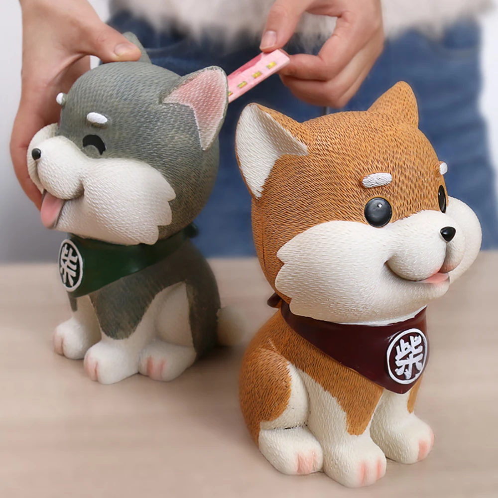 

Creative home resin ornament cartoon money storage tank boys and girls children's money storage tank