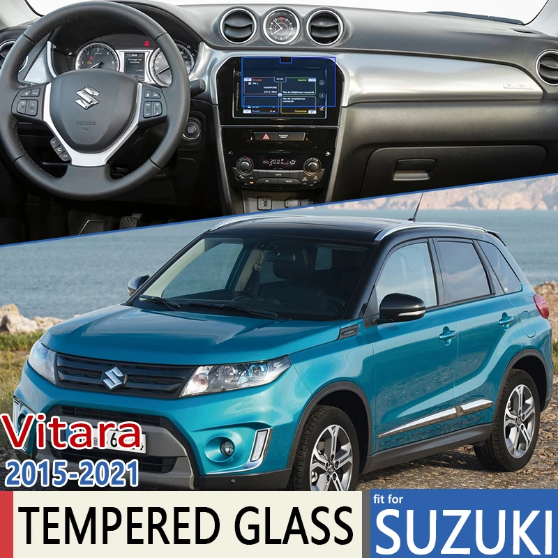 for Suzuki Vitara MK4 LY 2015 2016 2017 2018 2019 2020 2021 Car Navigation GPS Film Touch Full Screen Protector Tempered Glass
