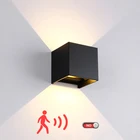 Открытый водонепроницаемый Светодиодный светильник для крыльца радар Датчик движения настенный светильник регулируемый угол внутреннего бра коридор лестница садовый светильник s