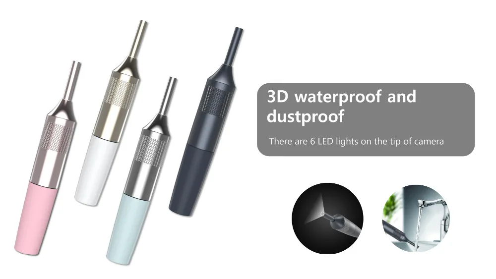 WiFi Ear Endoscope 1600P 2MP HD Беспроводная мини-камера для осмотра ушей 5,5 мм визуальный уход за ушами очистка область удалитель ушной серы инструмент