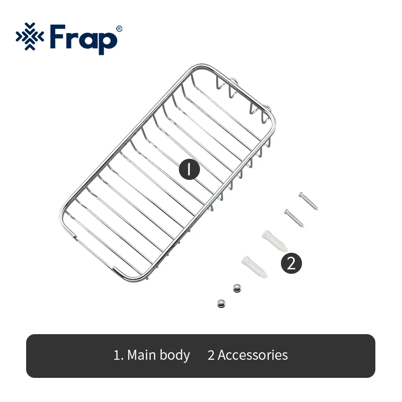 

Frap High Quality Bathroom Storage Shelf Stainless Steel Bathroom Shelf Bath Shampoo Towel Basket Rack Wall Mounted Shelf F338