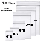 100 шт.лот, толстые прозрачные пакеты на молнии, прозрачные пакеты на молнии, пищевая посылка, сумка для хранения, пластиковые толстые маленькие пакеты на молнии для упаковки ювелирных изделий