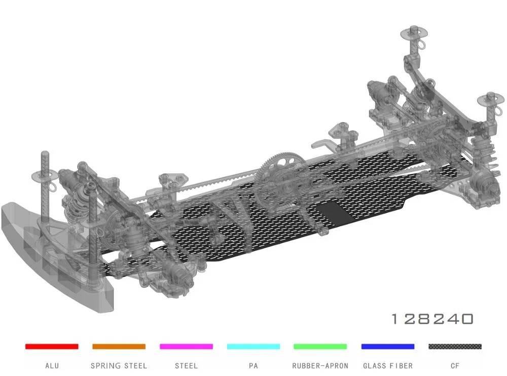 SN-RC 1:10 128240 RCAccessories2.0MM графитовое шасси-MTS T3M |