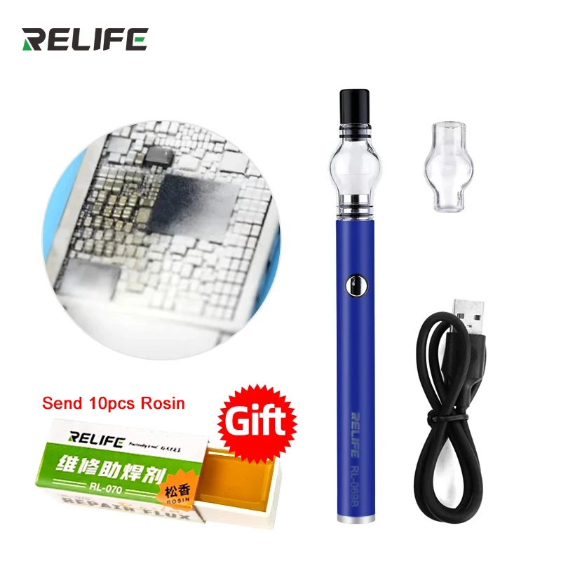 

RELIFE RL-069B Rosin Atomizer No Soldering Iron Short Circuit Detector Mobile Phone Computer Motherboard Repair Rosin Pen