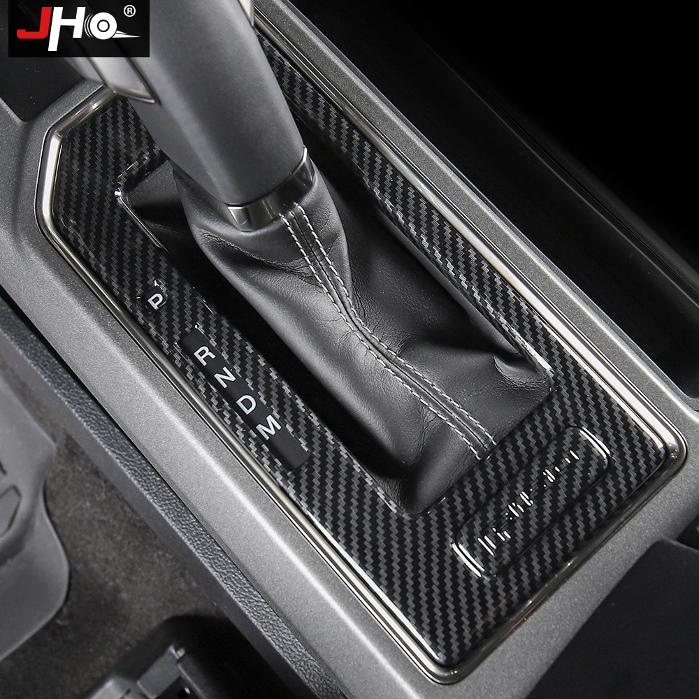 

JHO ABS Carbon Fiber Grain Gear Shift Water Cup Holder Panel Cover Trim for Ford F150 2016-2020 Raptor Limited 2017 2019 2018