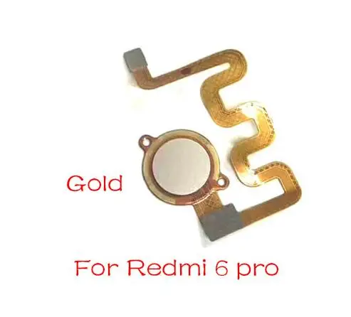 Для Xiaomi Redmi 6A 6 Pro/Redmi 4 Домашний считыватель пальцев Сканер отпечатков пальцев Главная кнопка гибкий кабель - Цвет: Red 6 Pro Gold