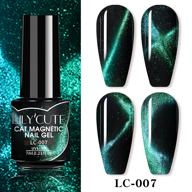 LILYCUTE кошка Meganetic Гель лак для ногтей полу Перманентный набор 7 мл Лак Лаки био Гели