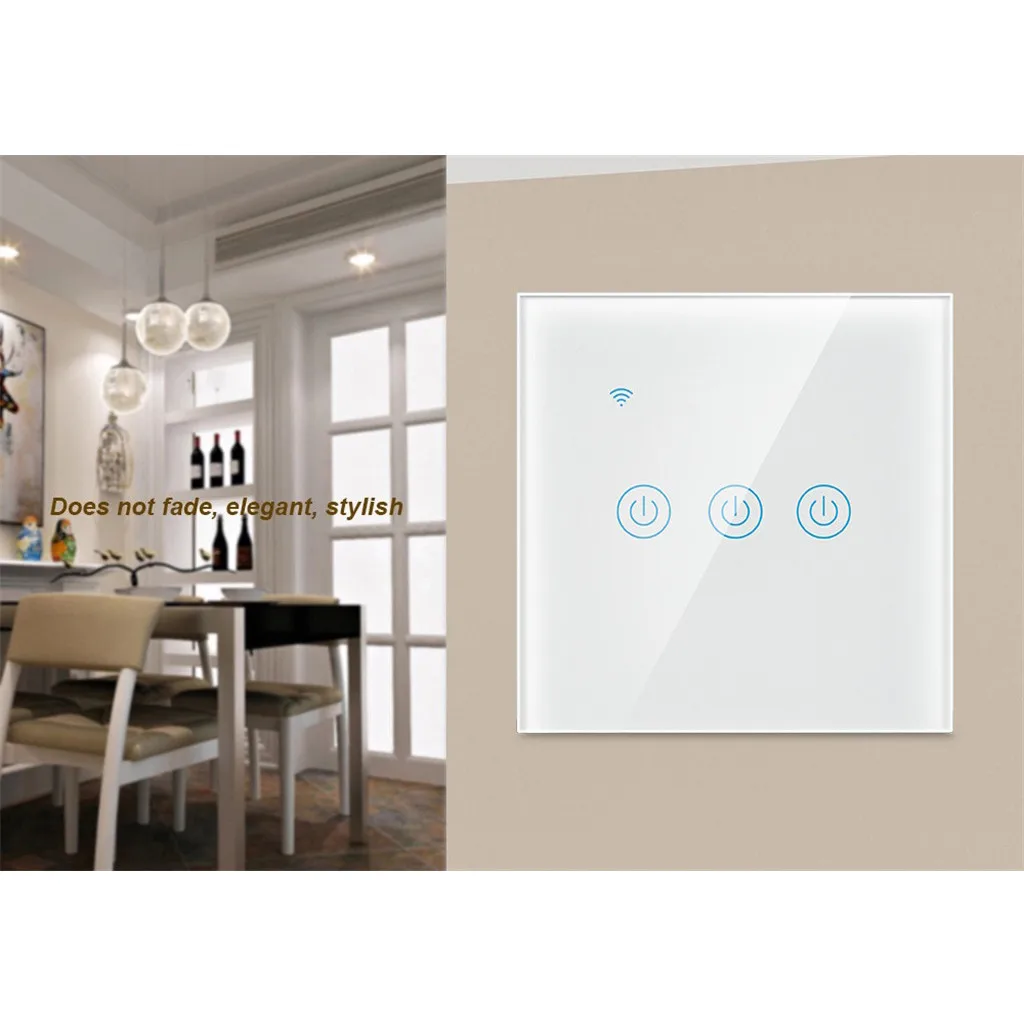 Умный выключатель wi-fi с тремя кнопками умные светильники для Alexa Google Home голосовое