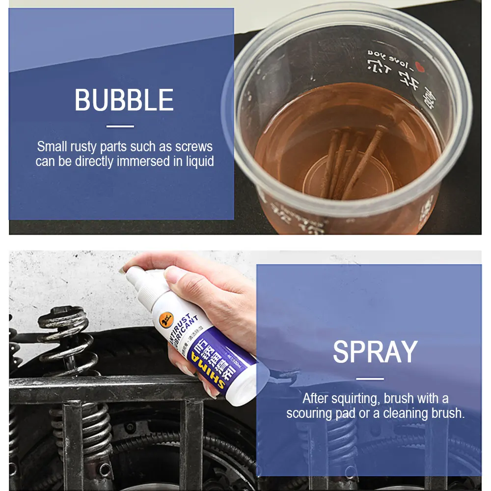 Ингибитор ржавчины 100 мл средство для удаления в автомобиле практичный спрей со