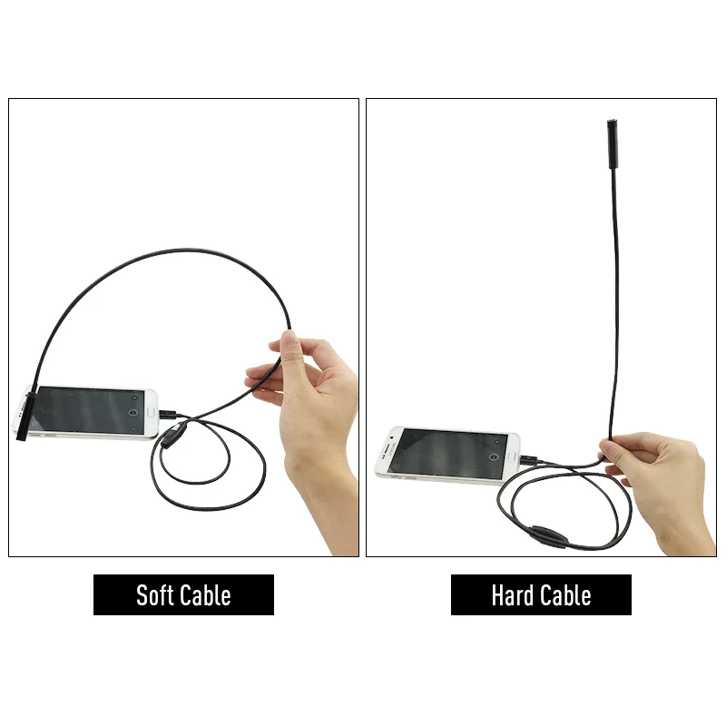 PC Android Endoscope HD720P 8mm Lens 6LED 1m/1.5m/2m/3.5m/5m/10m Cable Waterproof Inspection Borescope for Phone | Безопасность и