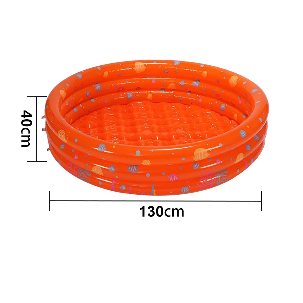 

130x40cm Round Inflatable Baby Kids Summer Bathtub Swimming Pool Water Play Toy