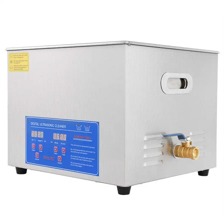 15L Digital Stainless Ultrasonic Cleaner Bath Heater Tank Timer Heat High-power 400W High Frequency Sound Waves |