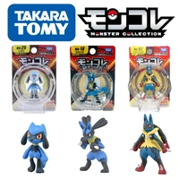 tomy pokemon figures ms 10 29 52 kawaii riolu handsome mega lucario toys high quality exquisite appearance anime collection gift