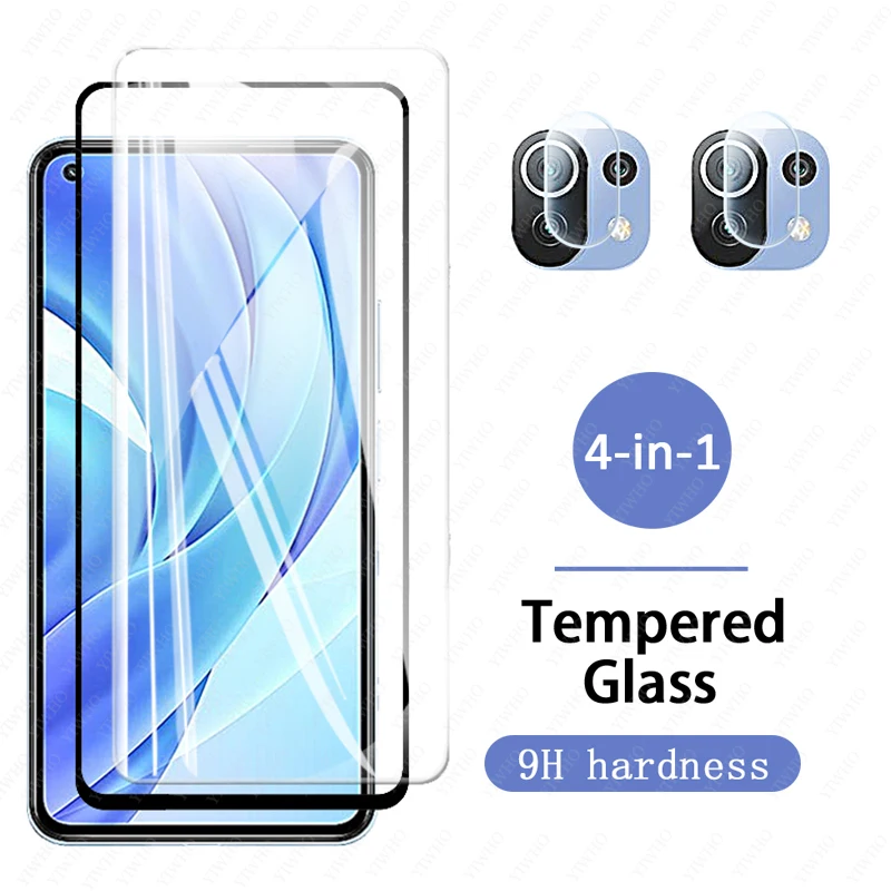 

Закаленное стекло для xiaomi 11 lite, Защитная пленка для экрана и объектива камеры
