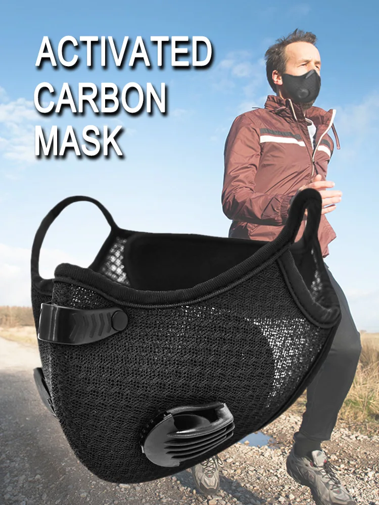 

Cycling Face Mask Breathable Sports Mask Breathing Valve Bike Mask Bicycle Facemask with filter Running Mask With Valve