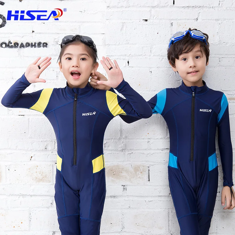 

Hisea Upf 50 Lycra Mute Bambini Manica Lunga Vestito Snorkeling Per Bambini Protezione Uv Costumi Da Bagno Per Bambini Quick- Dr