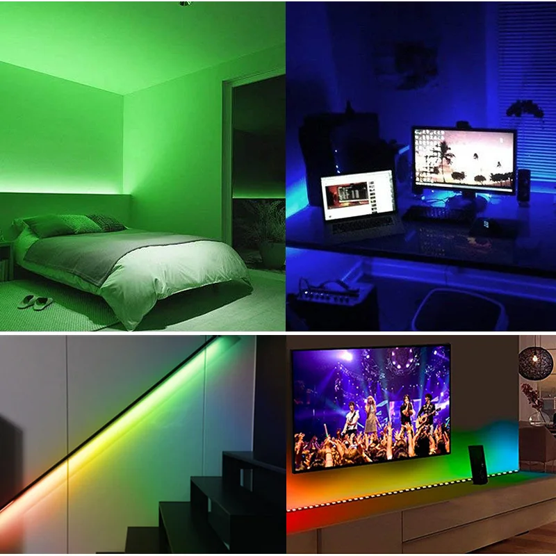 

NIMIMOON Bluetooth LED Strip Lights 20M RGB 5050 SMD Flexible Ribbon Waterproof RGB LED Light 5M 10M Tape Diode DC 12V Control