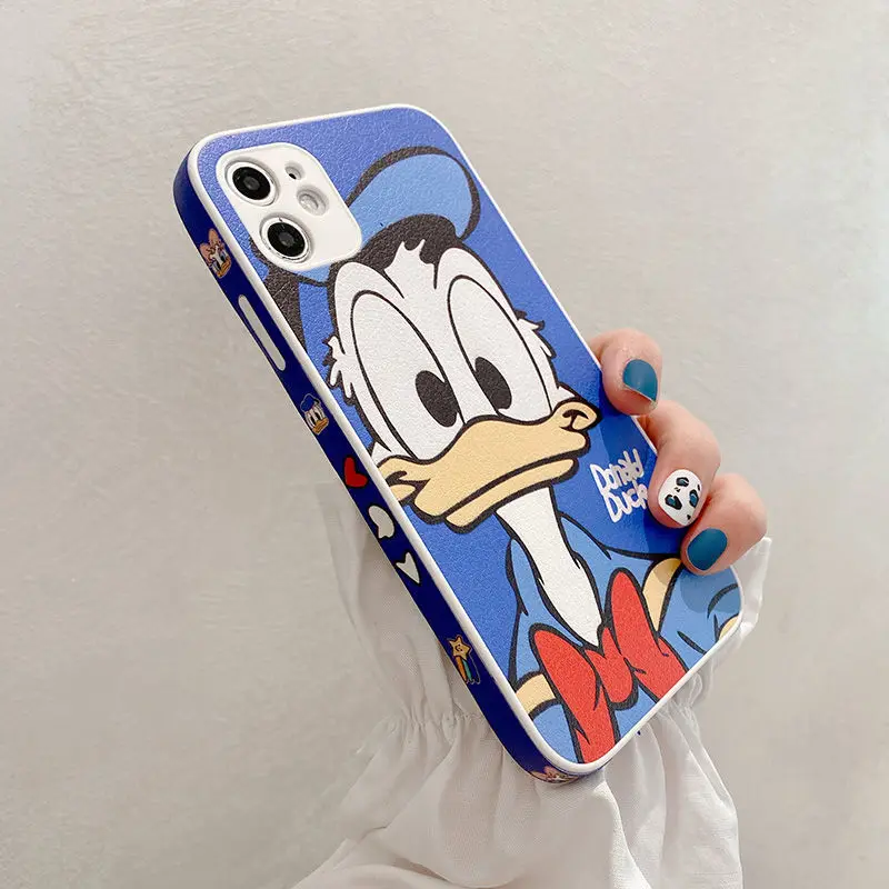 

Disney Cartoon Cute Donald Duck Couple Phone Case for iPhone 7/8P/SE/X/XR/XS/XSMAX/12Pro/12mini/11PROMAX/Girl Daisy Phone Cover