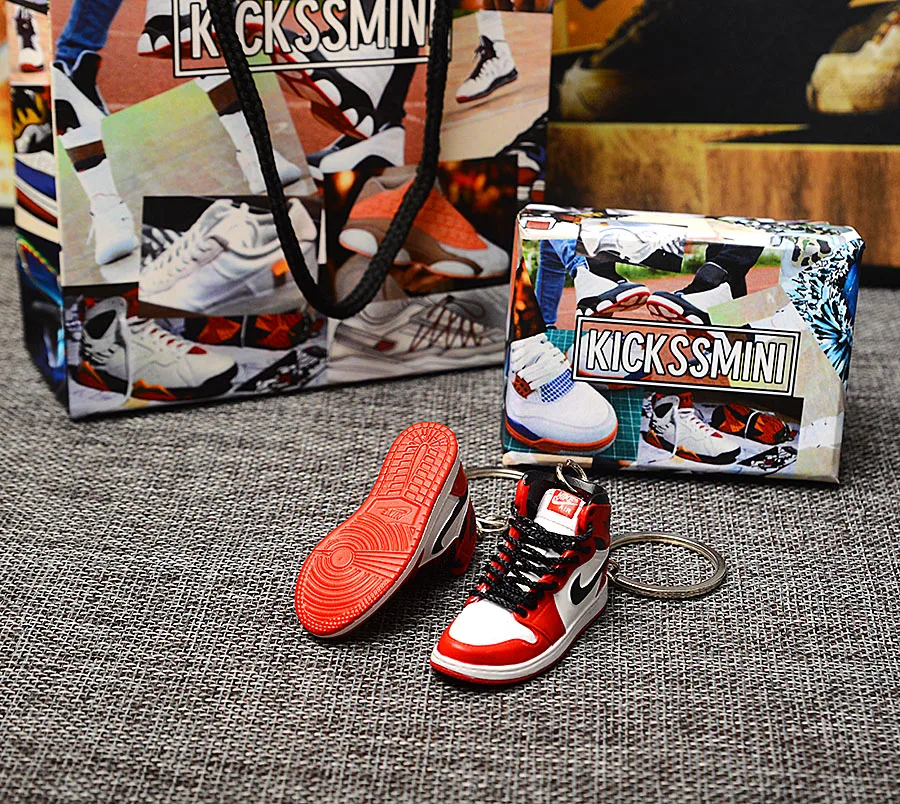 Персональный DIY Jordan Generation AIR JORDAN 1 chicago 3D кроссовок фигурный брелок сумка Подвеска парный брелок