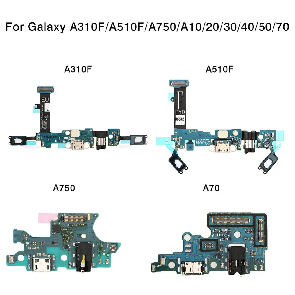 Для samsung Galaxy A310F A510F A10 A20 A30 A40 A50 A750 usb зарядная док-станция разъем плата наушники с