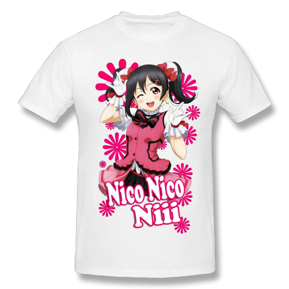 Милая футболка Yazawa Nico Love Live мужская новая уличная стильная с круглым вырезом
