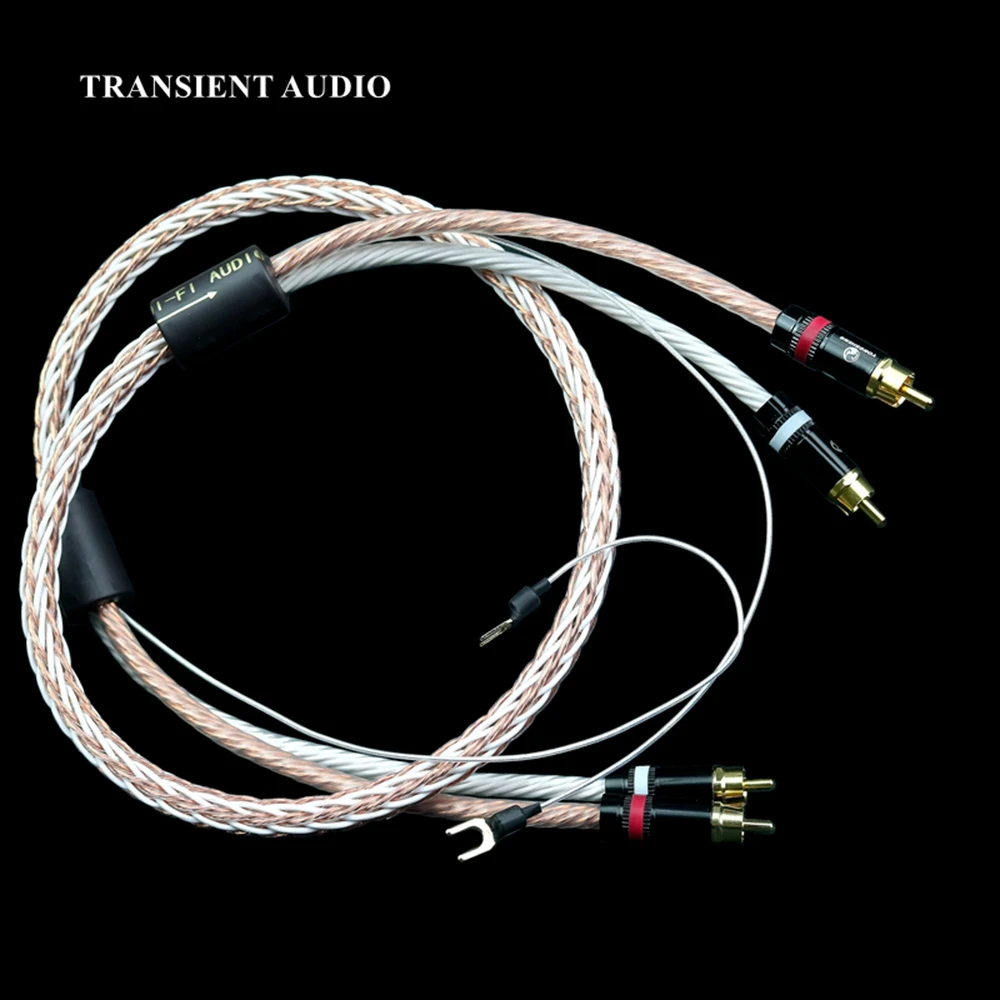 Переходные однокристальные медные 2RCA-2RCA заземляющие U-образные штепсельные