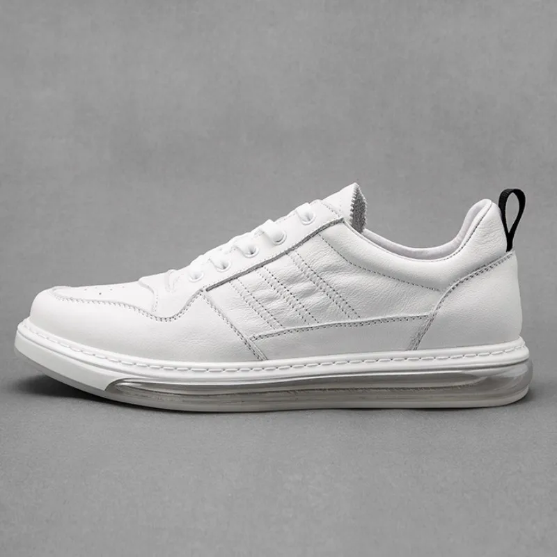 New Mens Outside 2020 Casual Joggers Sneakers Shoes Fashion White Genuine Leather Male Lace Up Trainers Walking Footwear | Обувь