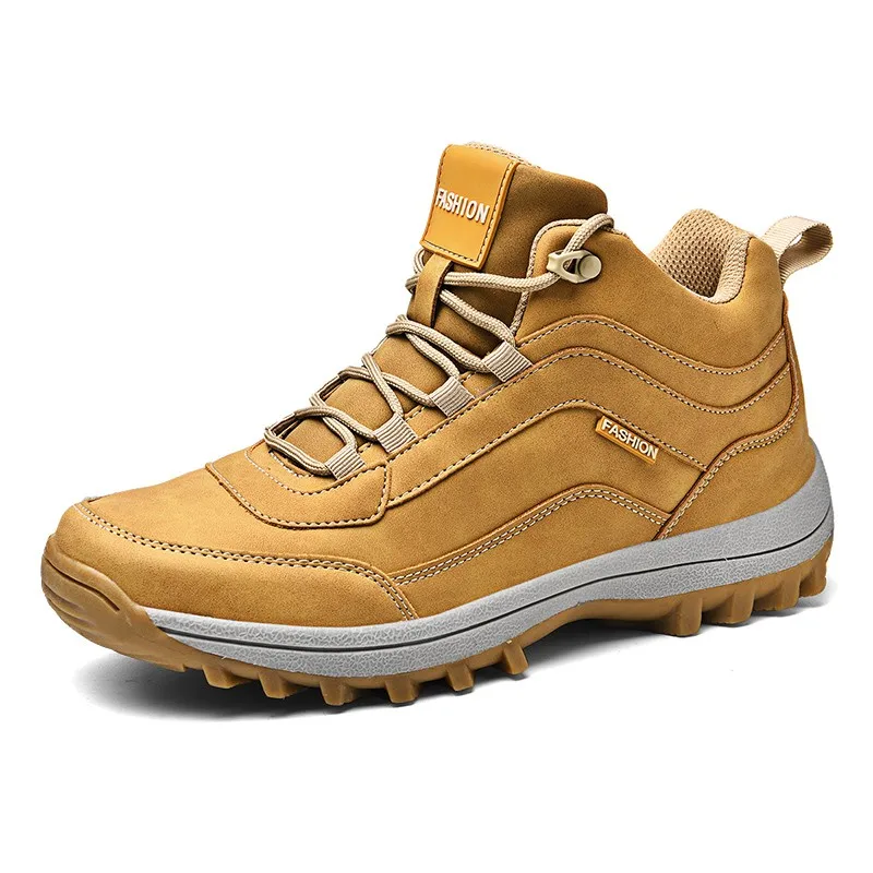 

Fotwear Men Work Boots Durable Rubber Boots Plus Size Men Sneakers Breathable Desert Botas Hombre Waterproof Outdoor Men Shoes