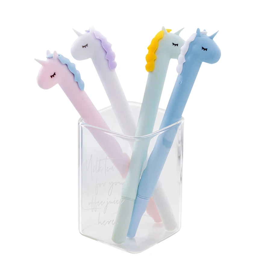 1pcs/lot 0.5mm black ink unicorn gel pen cute gifts writing signing for school and office supplies | Дом и сад