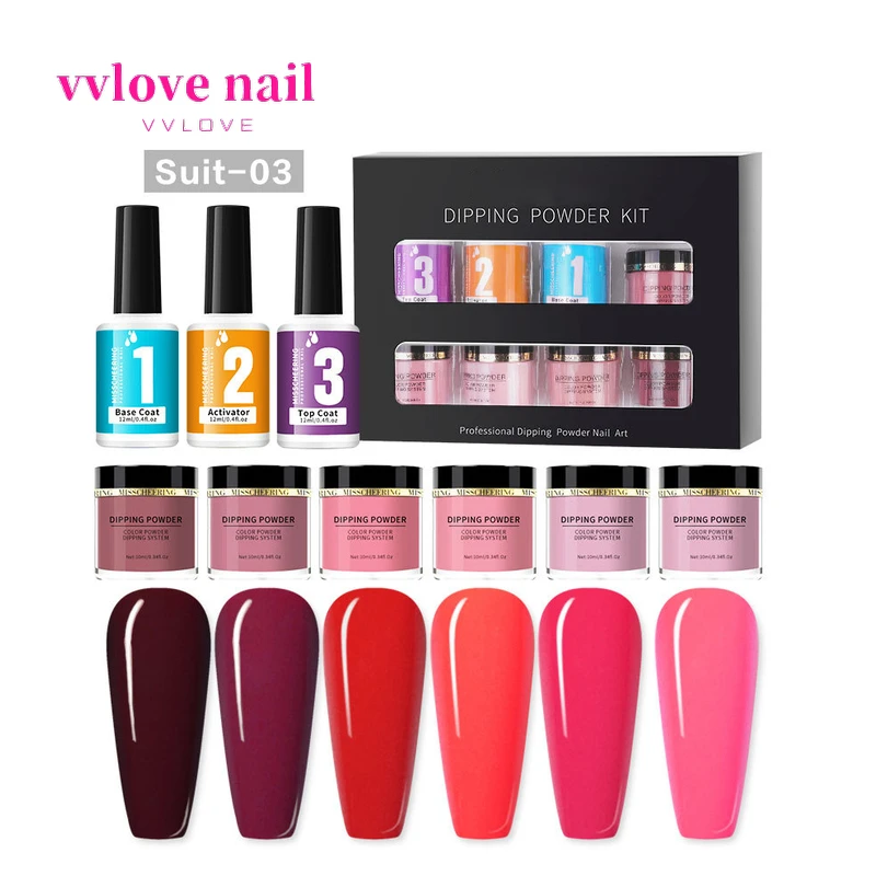 

Dipping Powder Nails Sugar Kit 9pcs/set Morandi Candy Nail Glitter Set