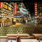 Японская осака уличный вид 3D фото настенная бумага s японский стиль кухня Izakaya суши ресторан ретро промышленный декор настенная бумага 3D