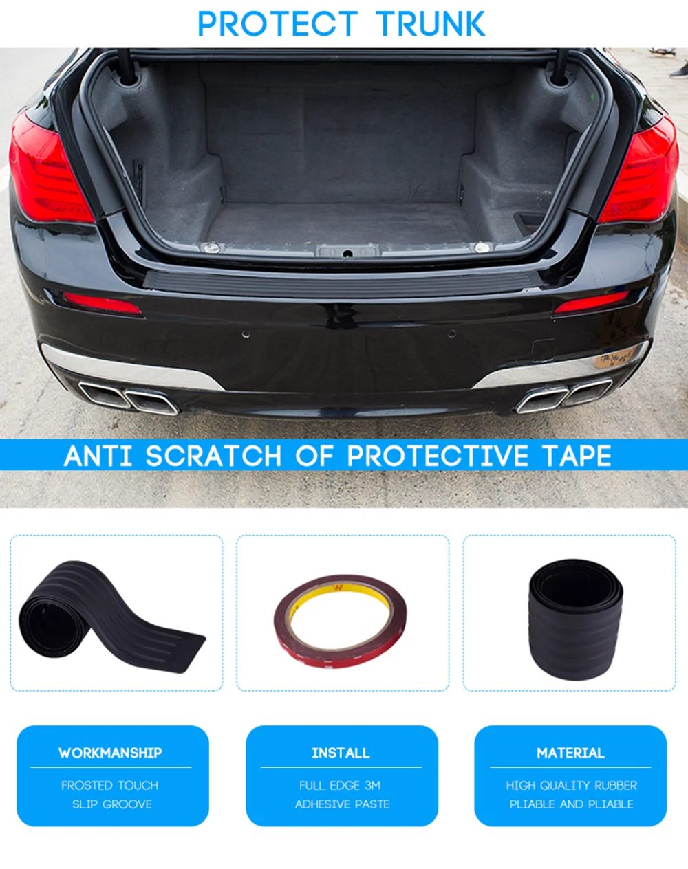 Защитная пластина для двери БАГАЖНИКА АВТОМОБИЛЯ протектор заднего бампера mazda 3