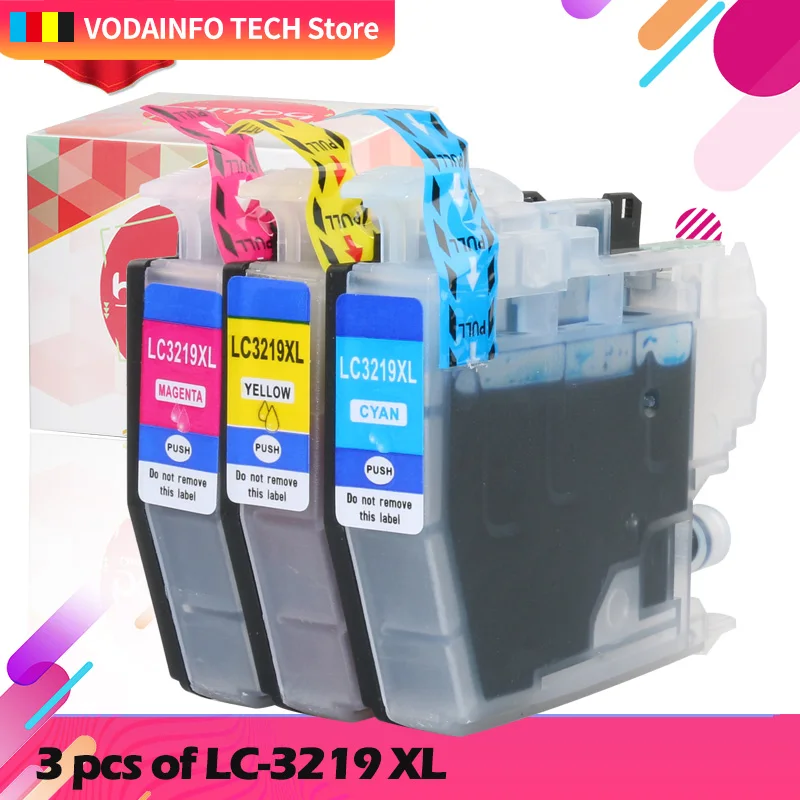 4pcs lc3219 lc3219xl full ink cartridge for brother mfc j5330dw j5335dw j5730dw j5930dw j6530dw j6935dw printer lc3217 free global shipping