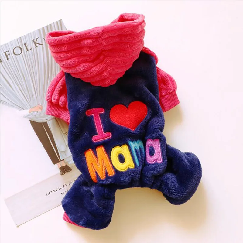 PETCIRCLE/теплая одежда для собак модные хлопковые толстовки с капюшоном надписью I