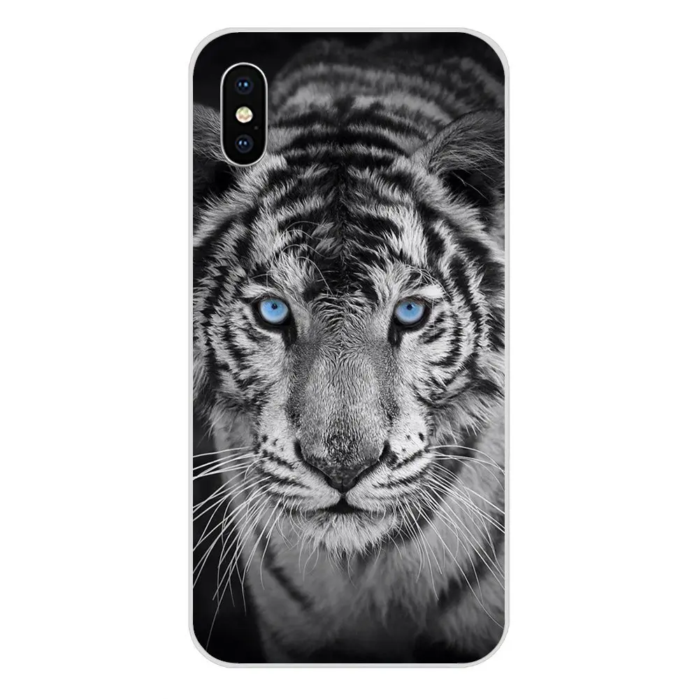 Black And White Tiger Fiercely Angry For Xiaomi Mi3 Mi4 Mi4C Mi4i Mi5 Mi 5S 5X 6 6X 8 SE Pro Lite A1 Max Mix 2 Note 3 4 | Мобильные