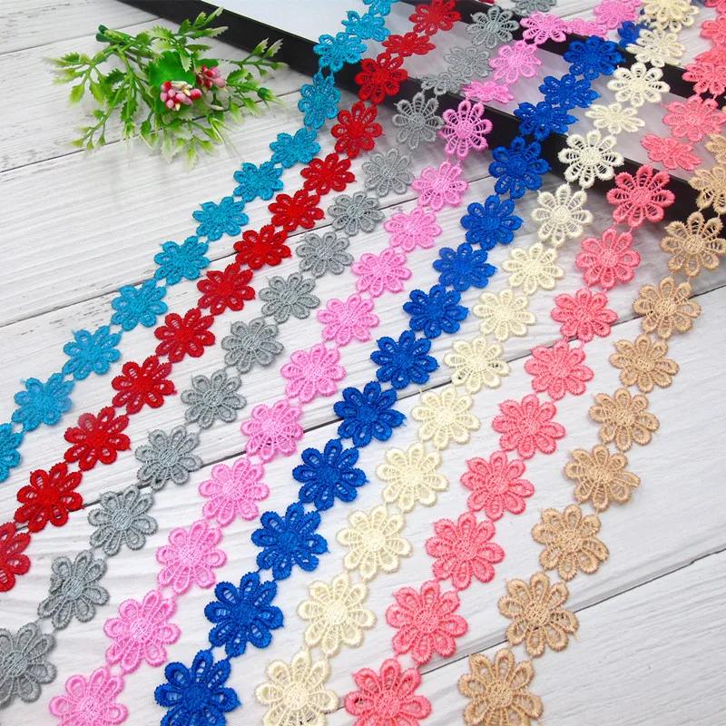 Кружевная Цветочная Водорастворимая Ткань 30Ys кружевная ткань для домашнего
